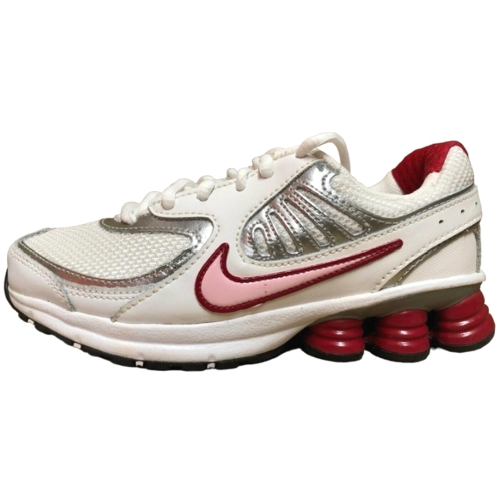 NIKE Shox Qualify GS Athletic Tennis Shoes Sneakers 4.5 Youth Red Pink Unisex